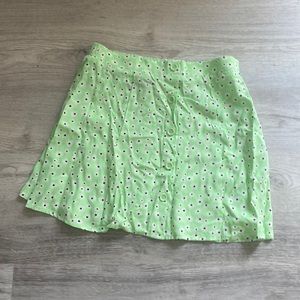Green flower skirt